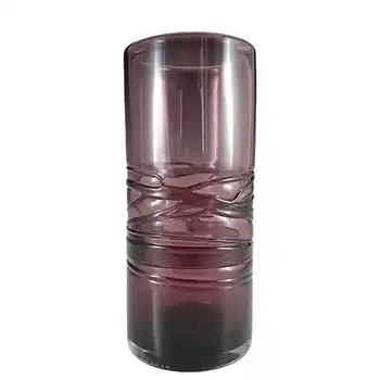 Whitefriars #9801 Baxter Aubergine Glass Random Strapped Vase