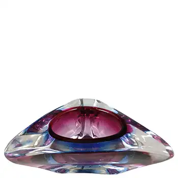 Arte Nuova Murano Purple & Blue Sommerso Glass Bowl