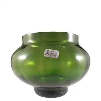 LABELLED Aseda #6627 Swedish 1970's Green Glass Vase