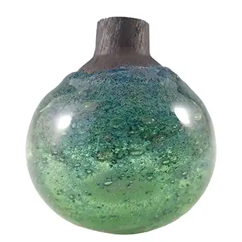 Randsfjord Norwegian Bubbly Glass Vase by Benny Motzfeldt