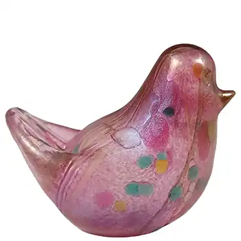 Isle of Wight Studio / Harris 'Summer Fruits' Cranberry Glass Bird