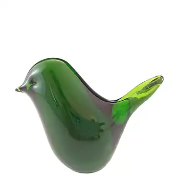 MARKED Wedgwood Green Glass Bird Paperweight RSW70