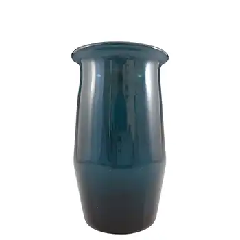 British or Scandinavian Vintage Bubbly Blue Glass Vase