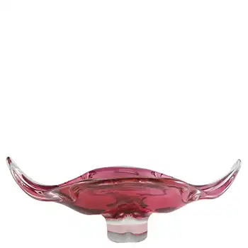 Chřibská #336/2/30 Czech Pink & Clear Glass Bowl