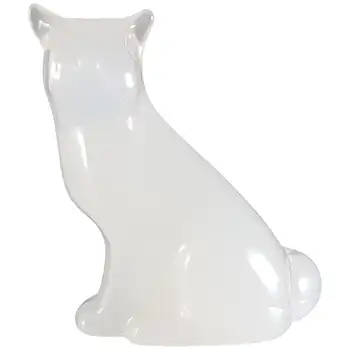 MARKED Hadeland Opaline White Glass Norwegian Fox Figurine