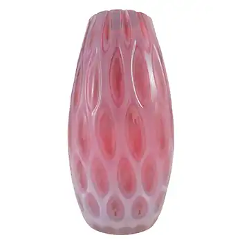 Harrachov Czech Pink Opalescent Glass 'Floret' Vase by Milan Metelak