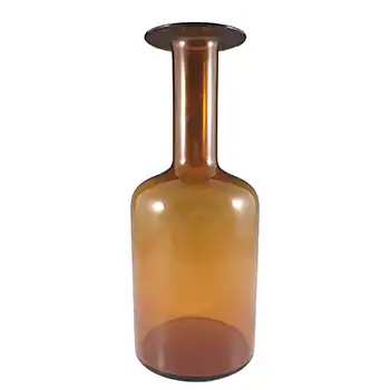 Holmegaard Otto Brauer Scandinavian Amber Glass 12" Gulvvase