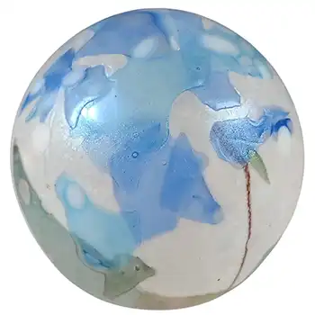 Isle of Wight Studio / Harris 'Flower Garden Larkspur' Glass Paperweight