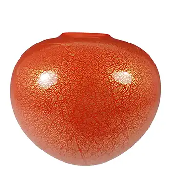 LABELLED Isle of Wight Studio 'Azurene Red' Glass Globe Vase