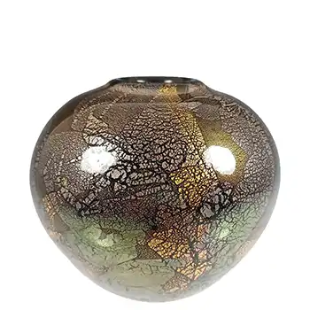 Isle of Wight Studio / Michael Harris 'Azurene Black' Glass Globe Vase