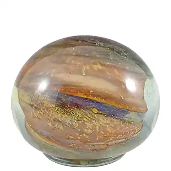 SIGNED BY MICHAEL HARRIS Isle of Wight Studio Aurene Glass Paperweight