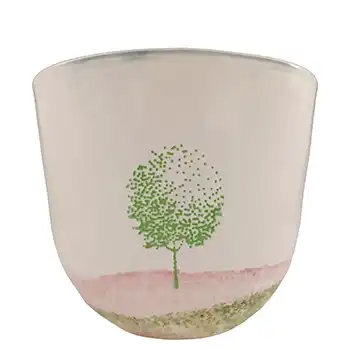 SIGNED LARGE Kosta Boda Pink Glass 'May' Vase by Kjell Engman