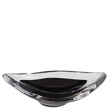 SIGNED Kosta Boda #618 Black Glass Bowl by Vicke Lindstrand