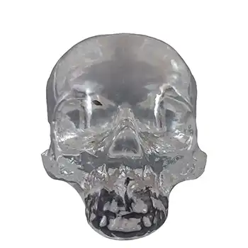 MARKED Kosta Boda Swedish Clear Glass Skull Votive Candle Holder