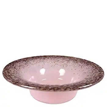 Monart UB Pink, Black & Copper Aventurine Vintage Glass Bowl