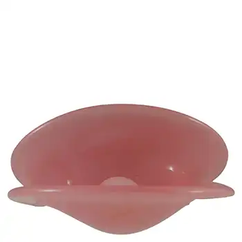 LABELLED Oball Murano Alabastro Pink & White Glass Clam Bowl/Vase