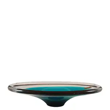 LABELLED Ryd Glasbruk Swedish / Scandinavian Turquoise Glass Bowl