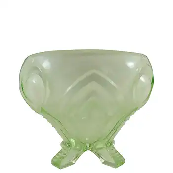 Sowerby #2570 Art Deco 1930's Frosted Green Glass Posy Vase