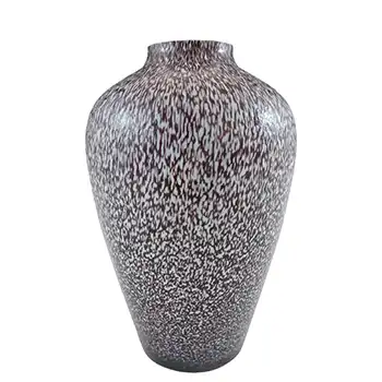 MARKED Stuart Strathearn Black & White Glass 'Dark Crystal' Vase by Iestyn Davies