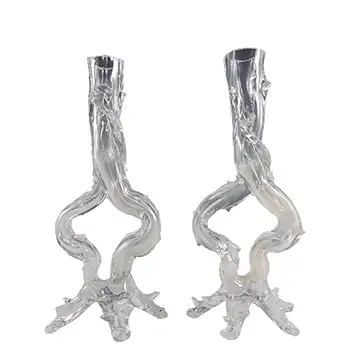 John Walsh Pair of Victorian Clear Glass Thorn Vases