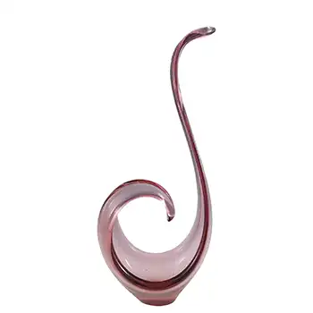 Viartec Murano Style Purple Spanish Glass Sculpture Bowl