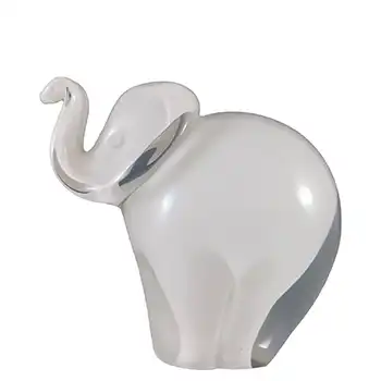 MARKED Wedgwood Vintage White Glass Elephant RSW405