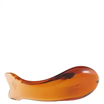 MARKED Wedgwood Topaz / Amber Glass Fish Sculpture RSW74
