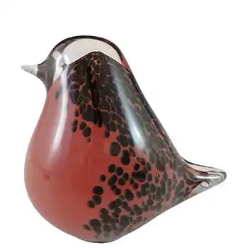 MARKED Wedgwood Red & Brown Glass Fledgling Robin Bird RSW429