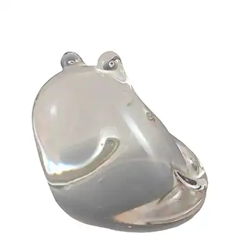 MARKED Wedgwood Clear Glass Lilliput Frog Sculpture L5015
