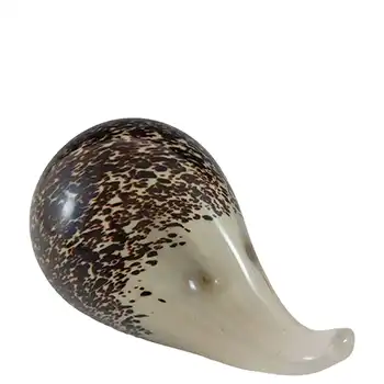 MARKED Wedgwood Brown & Cream Glass Hedgehog RSW403