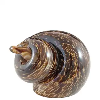 Wedgwood Speckled Brown Glass Sea Shell Sculpture SG411
