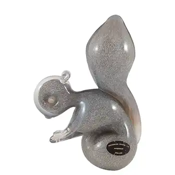 MARKED Wedgwood Grey Glass Squirrel Paperweight RSW410