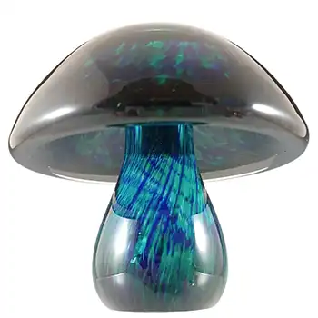 Wedgwood Speckled Blue & Green Glass Mushroom RSW219