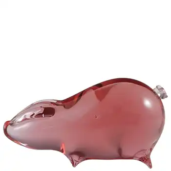Wedgwood Lilac / Pink Glass Pig Paperweight Sculpture SG439
