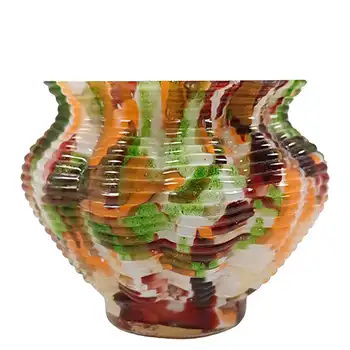 Welz Czech / Bohemian Aventurine Spatter Glass Vase / Bowl