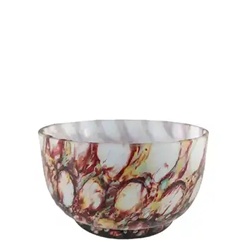 Welz Bohemian Honeycomb Spatter Glass Bowl / Dish
