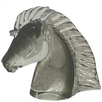 Vetreria Le Arti Di Murano Glass Horse Head Sculpture - Labelled