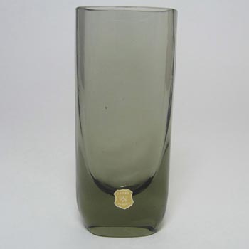 Afors 1960\'s/70\'s Swedish Smoky Glass Vase - Labelled