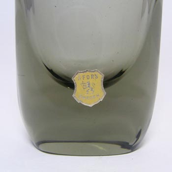 Afors 1960's/70's Swedish Smoky Glass Vase - Labelled