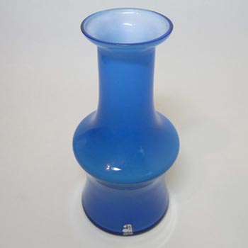 Alsterfors #AV281/20 Swedish Blue Cased Glass Vase - Labelled
