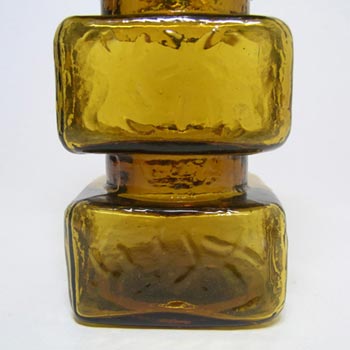 Riihimaki 'Pala' Riihimaen Helena Tynell Hooped Amber Glass Vase