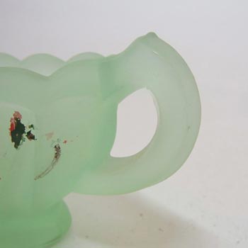 Bagley #3173 Art Deco Painted Green Glass 'Evesham' Bowl