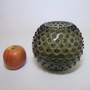 Borske Sklo 1950's Smoky Glass Spherical 'Bobble' Vase
