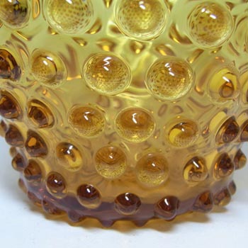 Borske Sklo 1950's Amber Glass Bohemian 'Bobble' Vase
