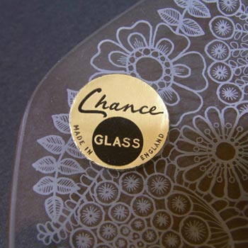 Chance Bros White Glass Filigree/Lace Plate/Dish 1971