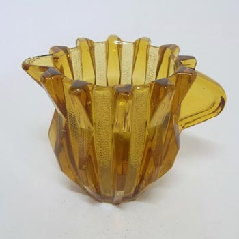 Stölzle Czech Art Deco 1930s Amber Glass Jug/Creamer