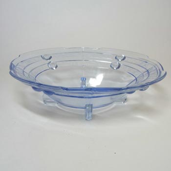 Stölzle #19415 Czech Art Deco 1930's Blue Glass Bowl