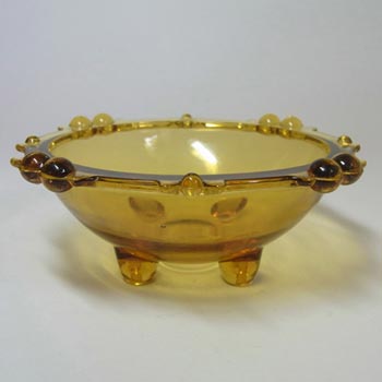 Sowerby #2644 Art Deco 1930's Amber Glass Bowl/Dish