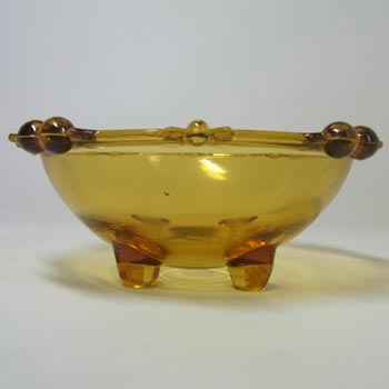 Sowerby #2644 Art Deco 1930's Amber Glass Bowl/Dish