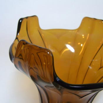 Sowerby #C2631 Art Deco 1930's Amber Glass Posy Vase